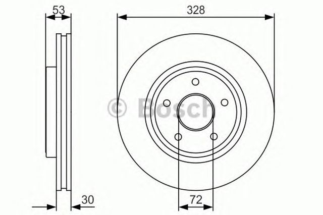 0986479R48 BOSCH Диск тормозной передний купить в Украина