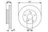 Тормоз дисковый передний 0986479R53 BOSCH