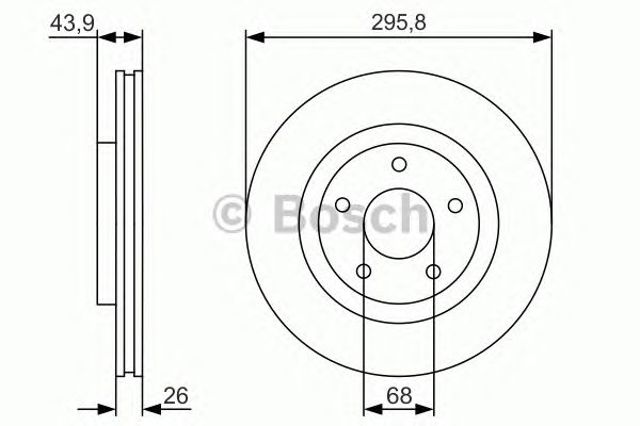 0986479R89 BOSCH Диск тормозной передний купить в Тернополь