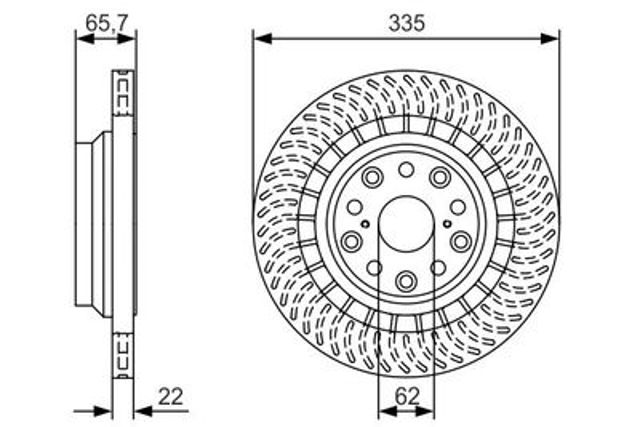 0986479T35 BOSCH Тормозные диски купить в Украина