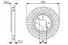 Диск тормозной передний 0986479W69 BOSCH