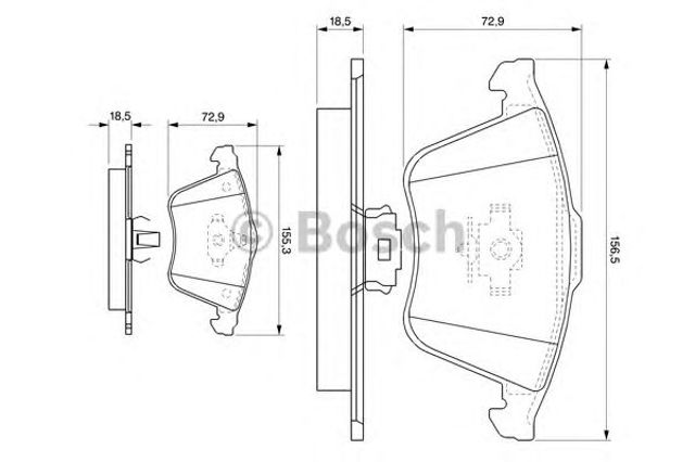 0986494077 BOSCH Колодки тормозные передние дисковые купить в Одесса
