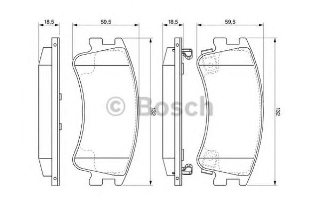 0986494079 BOSCH Колодки тормозные передние дисковые купить в Житомир