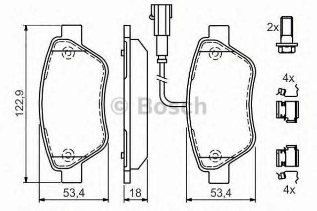 BOSCH 0986494113 Передние тормозные колодки в наличии Львов