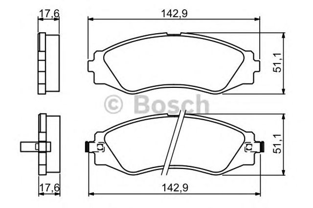 BOSCH 0986494173 Передние тормозные колодки в наличии Запорожье