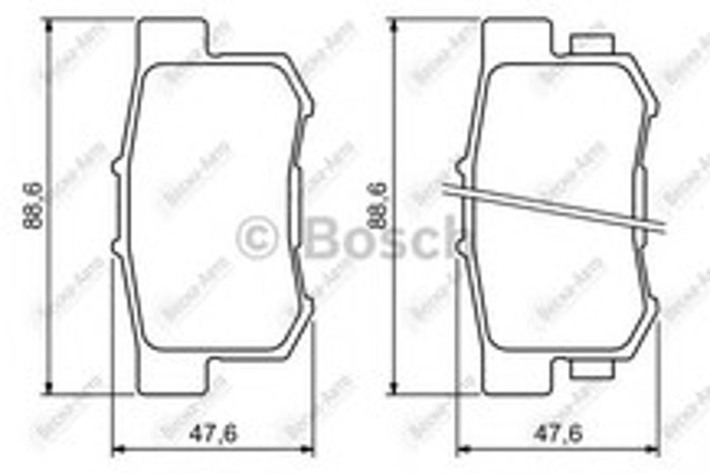 BOSCH 0986494233 Колодки тормозные задние дисковые в наличии Киев