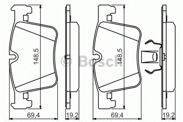 BOSCH 0986494487 Колодки тормозные передние дисковые в наличии Запорожье