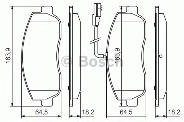 BOSCH 0986494498 Колодки тормозные передние дисковые в наличии Днепр