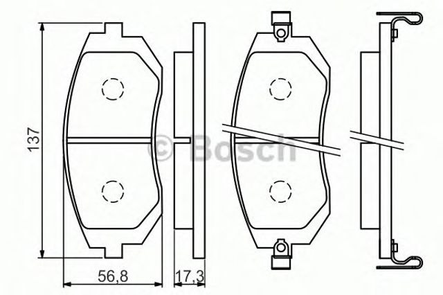 BOSCH 0986494558 Колодки тормозные передние дисковые в наличии Черновцы