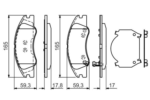 BOSCH 0986494577 Колодки тормозные передние дисковые в наличии Львов