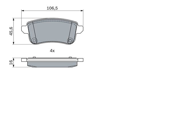 0986494978 BOSCH Колодки тормозные задние дисковые купить в Ровно
