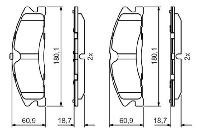0986495399 BOSCH Передние тормозные колодки купить в Днепр