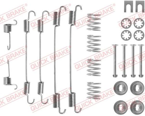 Комплект монтажный задних барабанных колодок 1050747 QUICK BRAKE