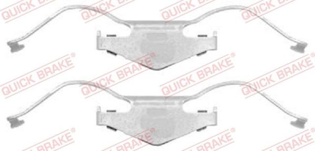 Комплект пружинок крепления дисковых передних колодок 1091297 QUICK BRAKE