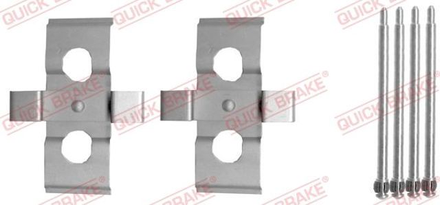 1091635 QUICK BRAKE Комплект пружинок крепления дисковых колодок передних купить в Киев