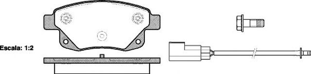 Комплект тормозных колодок, дисковый тормоз 125202