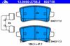 Задние тормозные колодки 13046027582 ATE