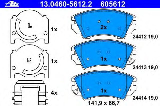 Комплект тормозных колодок, дисковый тормоз 13046056122