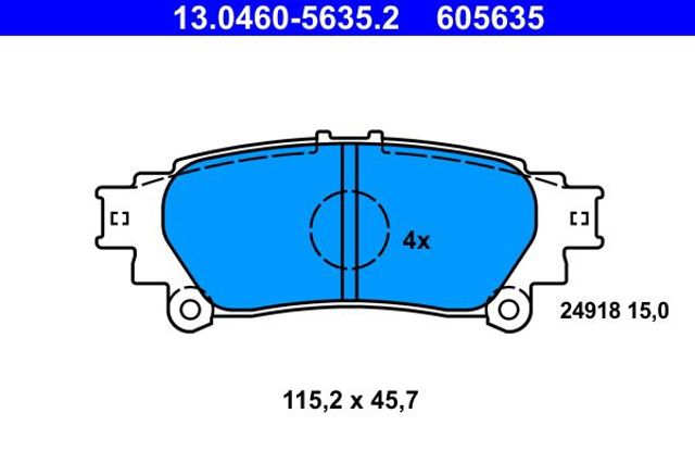 13046056352 Задние тормозные колодки купить Николаев