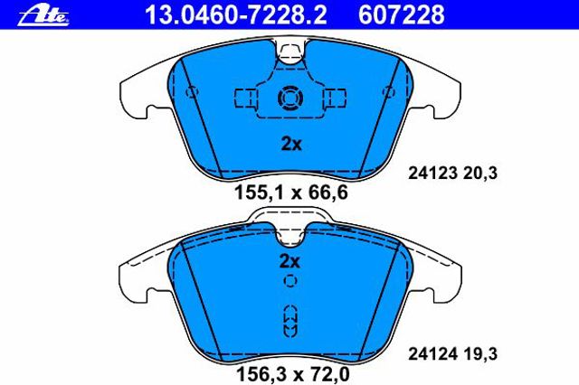 Колодки тормозные, ford galaxy ii, mondeo iv, s-max  land rover freelander, range rover  volvo s60, s80, v60, v70, xc70