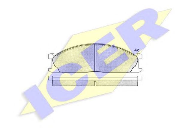 Передние тормозные колодки 140884 ICER