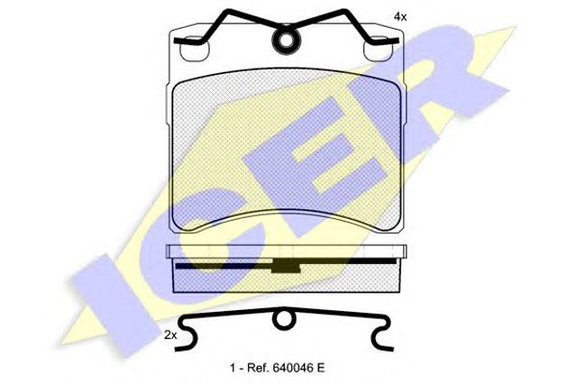 Передние тормозные колодки 140895 ICER
