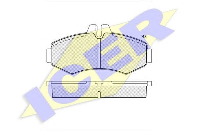 Колодки передние 141288 ICER