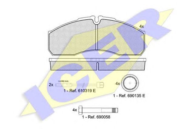 Тормозные колодки 141499 ICER