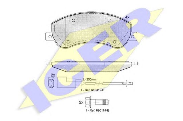 Тормозные колодки 141793 ICER