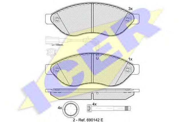 Колодки 141803 ICER