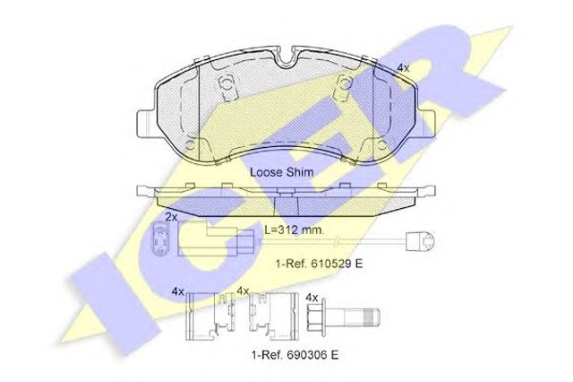 Колодки 142119 ICER