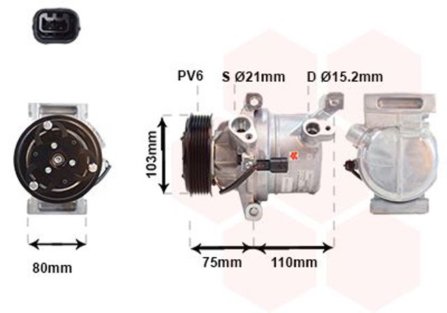 Компрессор кондиционера 1501K702 VAN WEZEL