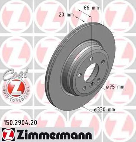 Дисковый тормоз 150290420 ZIMMERMANN