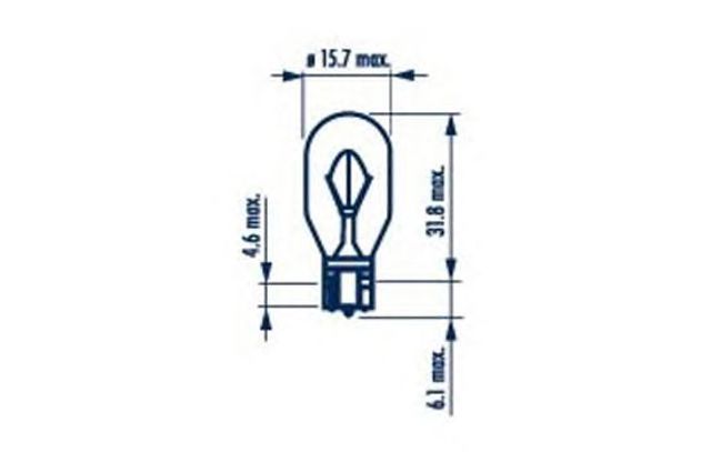 Лампа розжарювання w16w 12v 16w w2,1x9,5d (вир-во narva) 17631