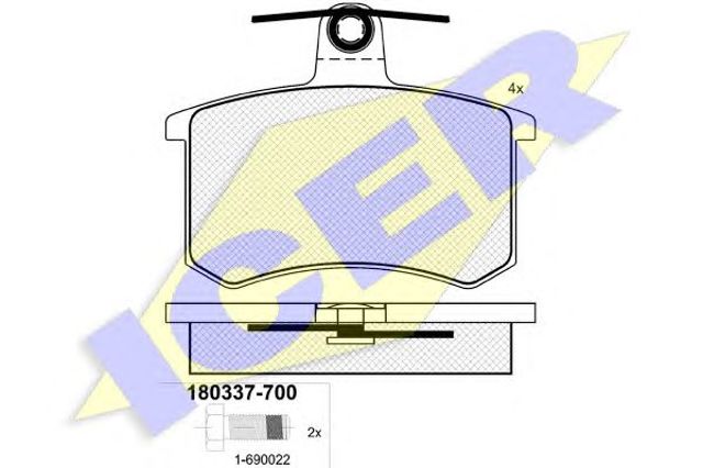 Задние колодки 180337700 ICER
