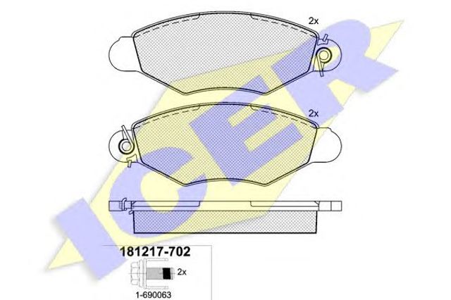 Колодки 181217702 ICER