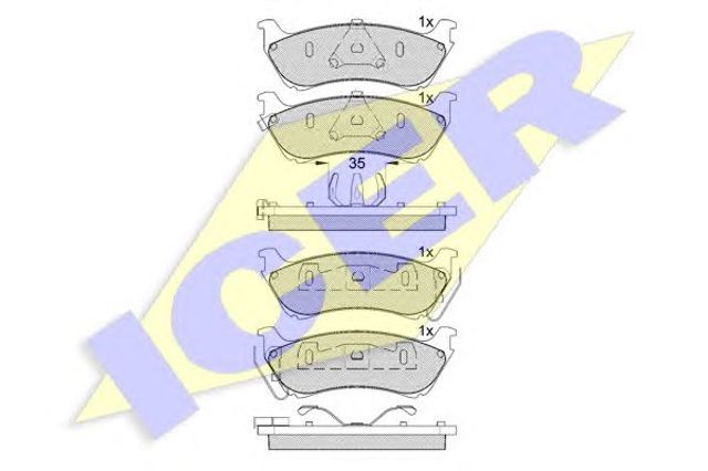 Колодки дисковые  181277 ICER