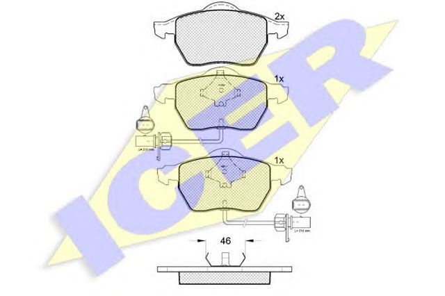 Колодки тормозные 181331 ICER
