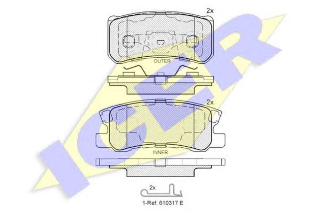Колодки дисковые  181375202 ICER
