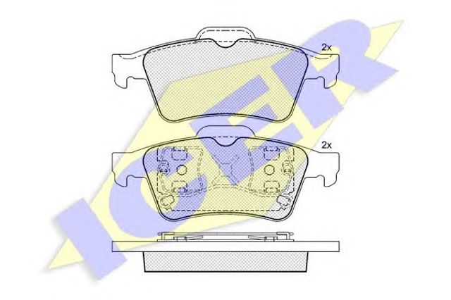 Колодки дисковые  181433 ICER