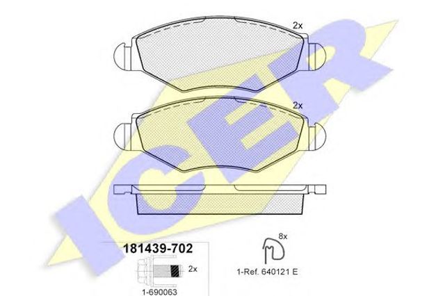 Колодки 181439702 ICER