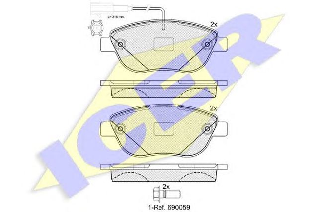 Тормозные колодки 181440203 ICER