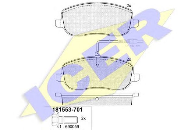 Колодки 181553701 ICER