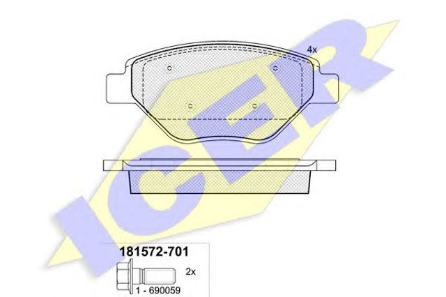 Колодки 181572701 ICER