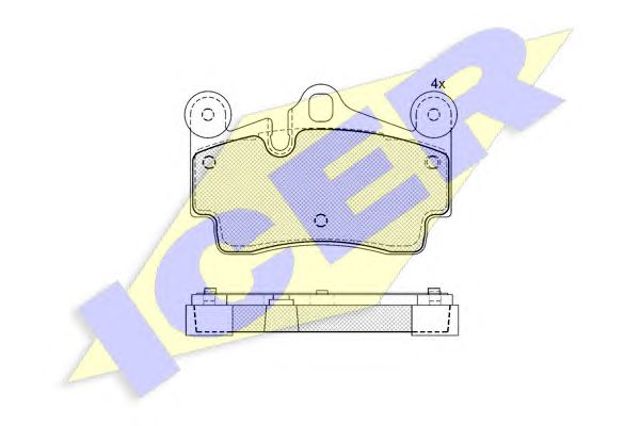 Колодки дисковые  181611 ICER
