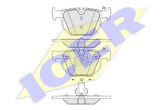 Задние колодки 181685202 ICER