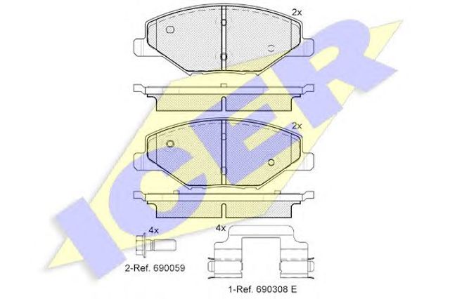 Колодки 182110 ICER