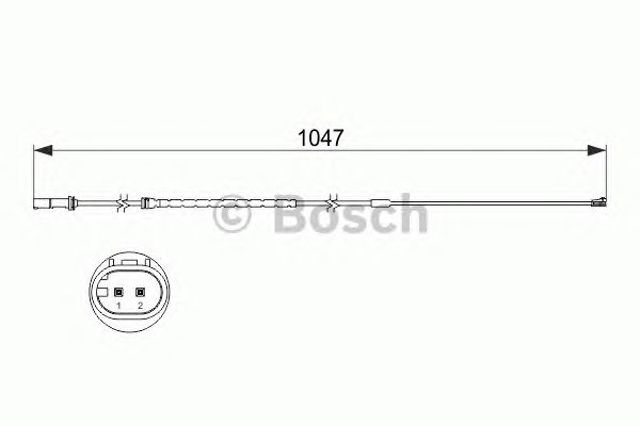 1987473512 BOSCH Датчик износа тормозных колодок задний купить в Ужгород
