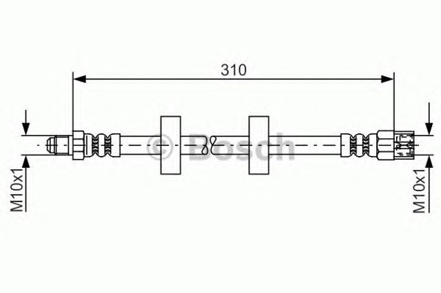 BOSCH 1987476217 Шланг тормозной передний в наличии Павлоград