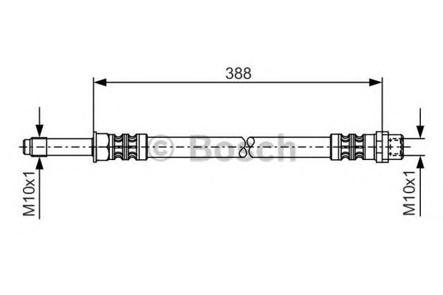 BOSCH 1987476300 Шланг тормозной задний в наличии Запорожье